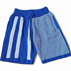 BoohooMAN Blue Knit Drawstring Shorts Size XS